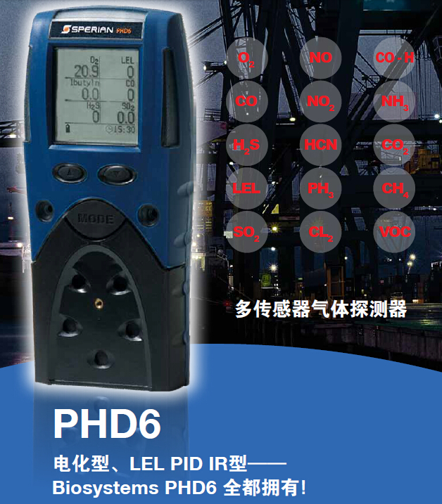 霍尼韦尔PHD6六合一气体检测仪
