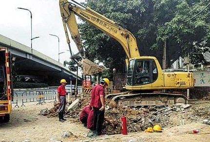 可燃气体管道遭破坏